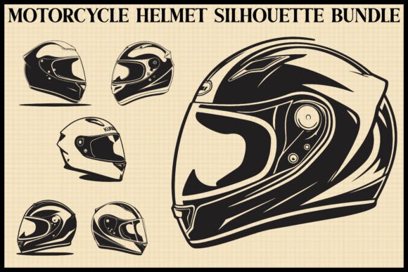 Download Motorcycle Helmet Silhouette Set - Set Collection