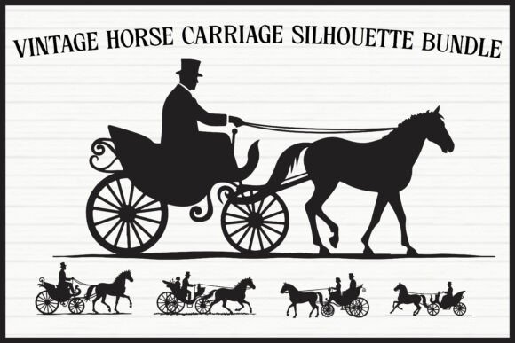 Download Vintage Horse Carriage Clipart Set - Set Collection