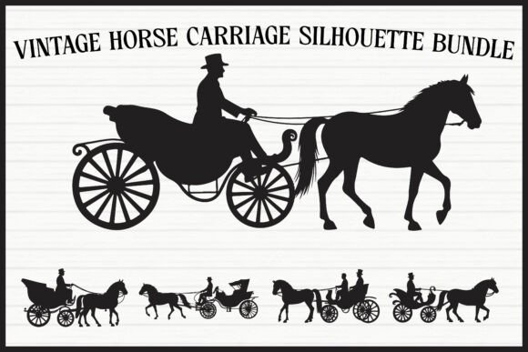 Download Vintage Horse Carriage Clipart Set - Set Collection
