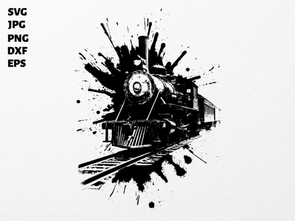 Download Steam Train Grunge SVG for Cricut - Cricut Collection