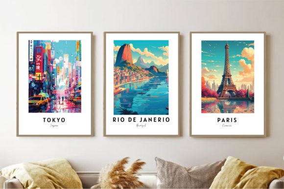 Download City Posters, Set of 3 PRINTABLES - Set Collection