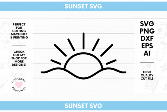 Download Sunset SVG | Sea and Sun SVG - Set Collection