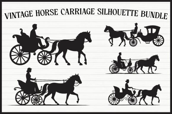 Download Vintage Horse Carriage Clipart Set - Set Collection