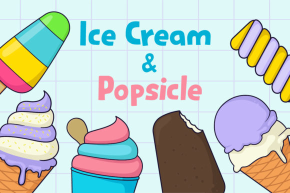 Download Ice Cream and Popsicle Illustration Set - Popsicle illustration Collection