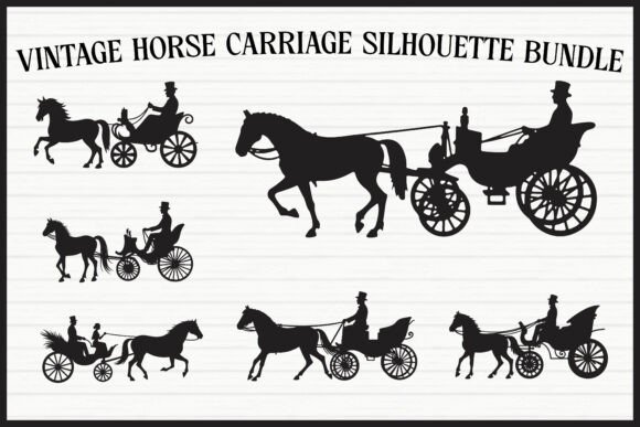 Download Vintage Horse Carriage Clipart Set - Set Collection