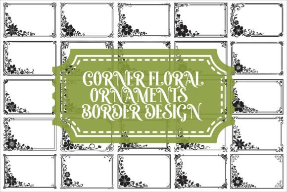 Download Elegant Corner Floral Border Images Set - Set Collection