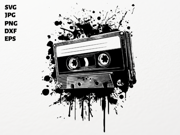 Download Retro Cassette Tape SVG for Cricut - Set Collection
