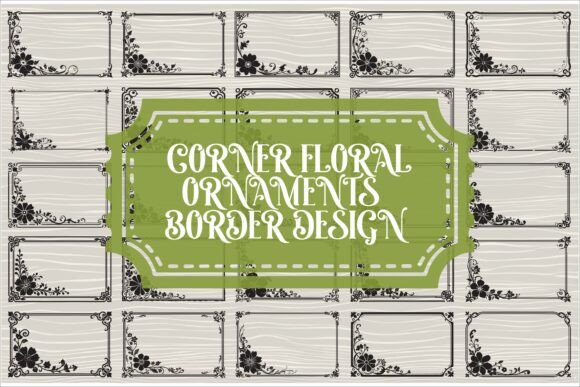Download Elegant Corner Floral Border Images Set - Set Collection