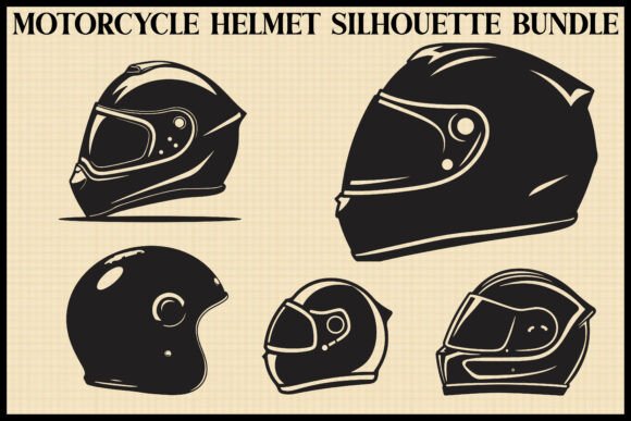 Download Motorcycle Helmet Silhouette Set - Set Collection