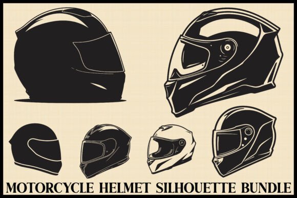 Download Motorcycle Helmet Silhouette Set - Set Collection