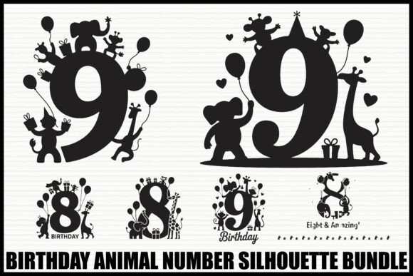 Download Birthday Animal Number Set - Set Collection