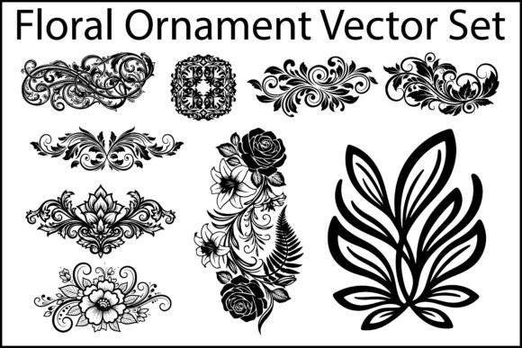 Download Floral Ornament Vector Set - Set Collection