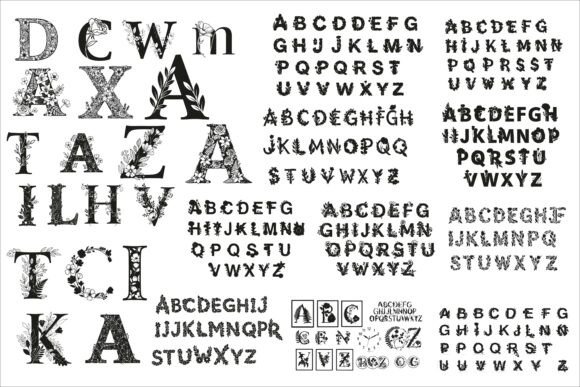 Download Beautiful Flower Alphabet Set Floral - Set Collection