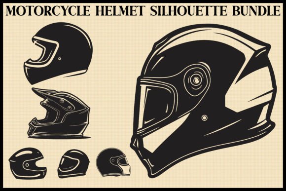 Download Motorcycle Helmet Silhouette Set - Set Collection
