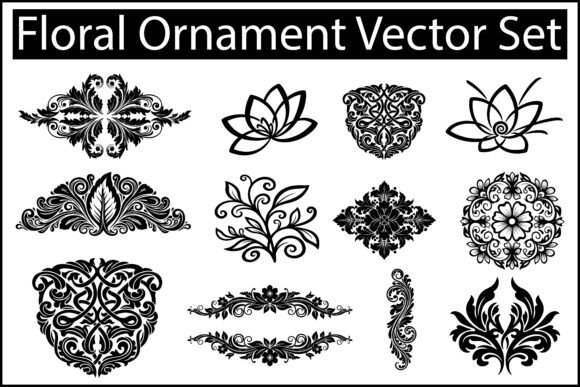 Download Floral Ornament Vector Set - Set Collection
