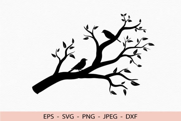 Download Bird Tree Branch SVG Silhouette Cricut - Cricut Collection