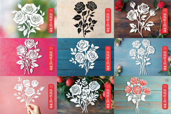 Download Cricut Rose Bouquet SVG Cut File Bundle - Cricut Collection
