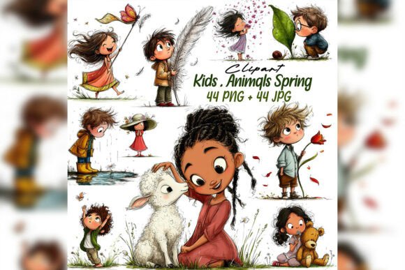 Download Whimsical Kids Nature Clipart Set - Set Collection