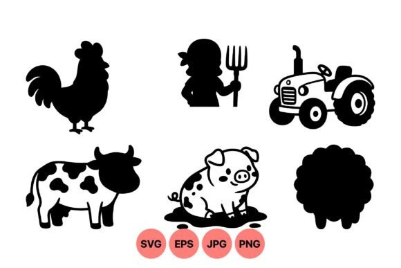 Download Farm Animal Silhouette SVG Set - Set Collection