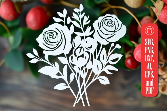 Download Cricut Rose Bouquet SVG Cut File - Cricut Collection