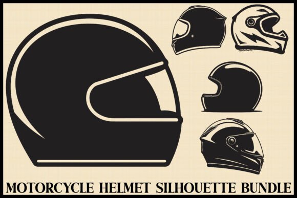 Download Motorcycle Helmet Silhouette Set - Set Collection