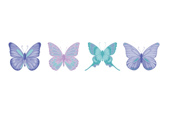 Download Set Art Butterfly Design Vector - Set Collection