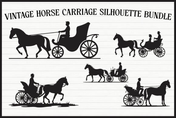 Download Vintage Horse Carriage Clipart Set - Set Collection