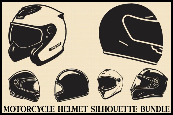 Download Motorcycle Helmet Silhouette Set - Set Collection
