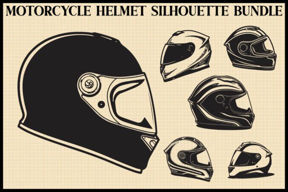 Download Motorcycle Helmet Silhouette Set - Set Collection