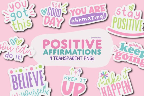 Download Positive Affirmations PNG Clipart Set - Set Collection
