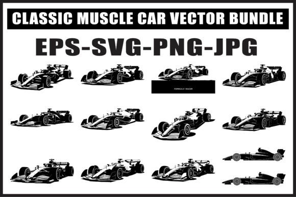 Download Retro Car Silhouette SVG Set - Set Collection