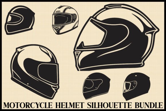 Download Motorcycle Helmet Silhouette Set - Set Collection
