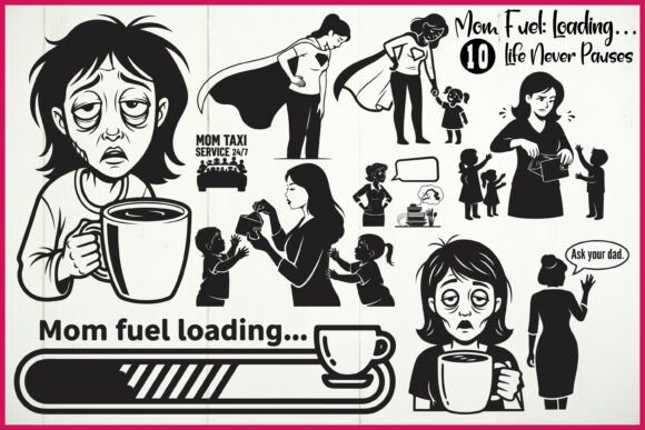 Download Funny Tired Mom SVG Bundle - Tired mom svg Collection