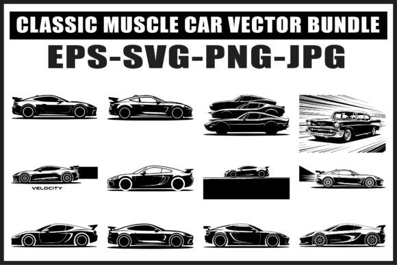 Download Retro Car Silhouette SVG Set - Set Collection