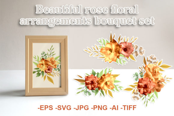 Download Beautiful Rose Floral Arrangements Set - Set Collection