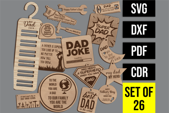 Download Laser Cut Files - DAD GIFTS MEGA SET - Set Collection