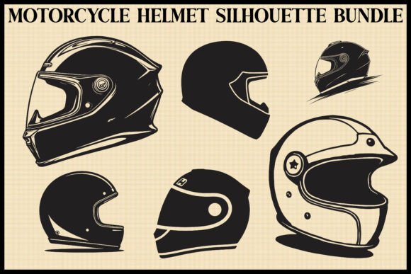 Download Motorcycle Helmet Silhouette Set - Set Collection