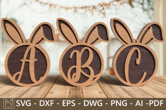 Download Easter Bunny Monogram Alphabet Set SVG - Set Collection